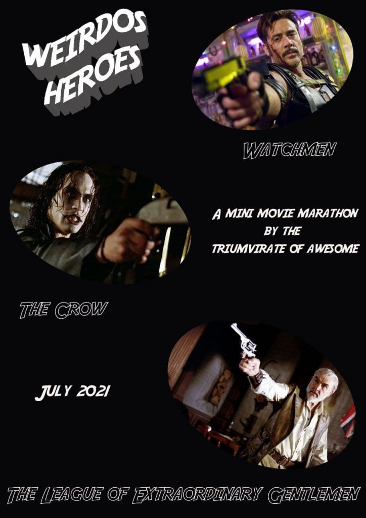 Poster showing overview of the 3 movies planned